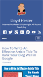 Mobile Screenshot of lloydhester.com